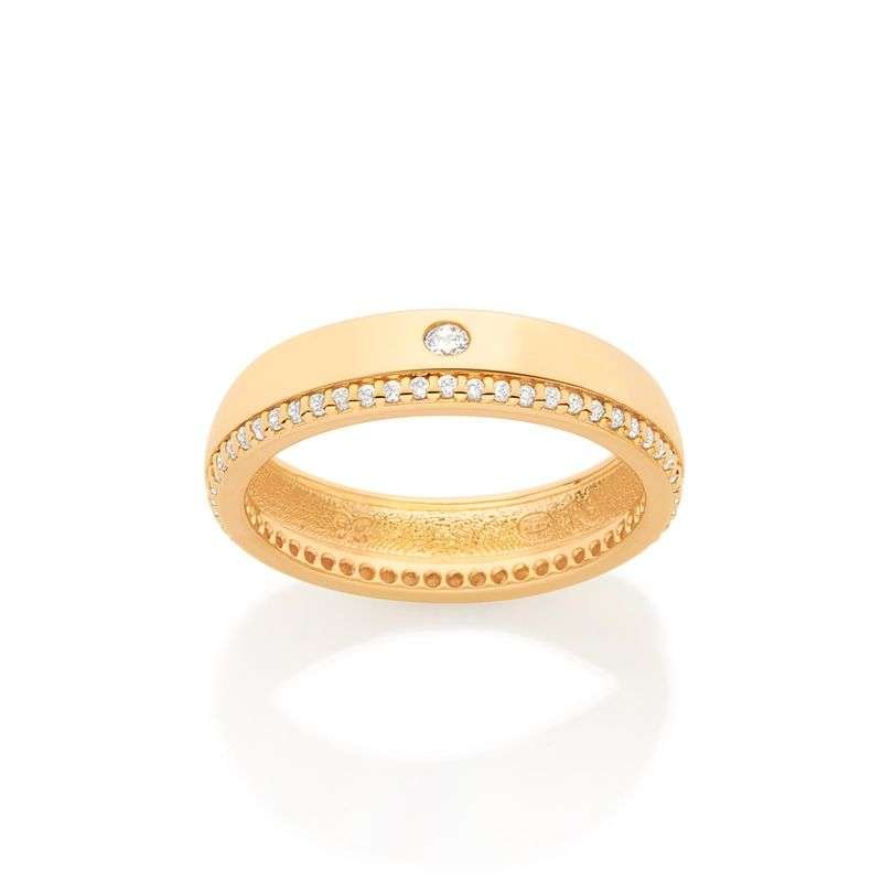 Sortijas con circonias alrededor enchapadas en oro de 18k 8 Sortijas con circonias alrededor enchapadas en oro de 18k - Imagen 6