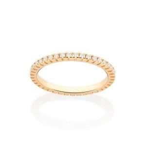 Alternative view of Sortijas con circonias enchapadas en oro de 18k