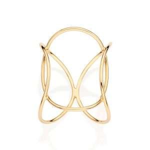 Sortijas con diseño entrelazado enchapadas en oro de 18k