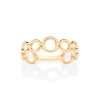 Sortija de  círculos huecos enchapadas en oro de 18K 
