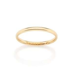 Alternative view of Anillo de matrimonio enchapado en oro de 18k