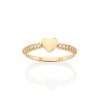 Anillo delgada con corazón y circonia enchapada en oro de 18k 1 sortijas delgada con corazon y circonias 4