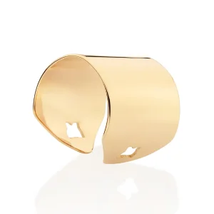 Sortijas gruesa enchapadas en oro 18K