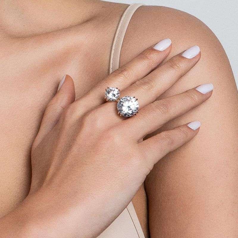 Sortijas maxi con circonias enchapadas en oro de 18k 5 Sortijas maxi con circonias enchapadas en oro de 18k - Imagen 3