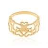 Anillo corazones calados en oro 18k enchapadas en oro de 18k - Imagen 3