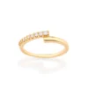 Anillo Abierto con Circonias Enchapado en Oro de 18k 1 sortijas abierta con circonias enchapadas en oro de 18k nuevo